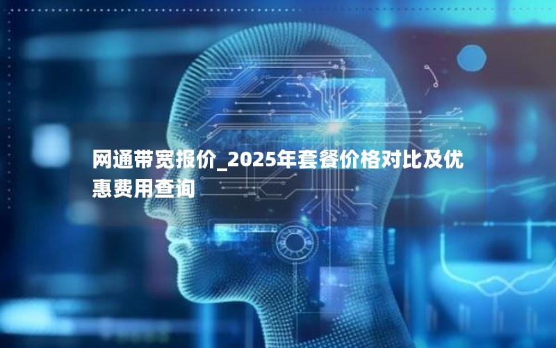 网通带宽报价_2025年套餐价格对比及优惠费用查询