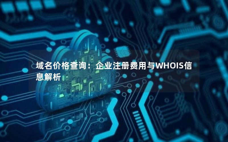 域名价格查询：企业注册费用与WHOIS信息解析