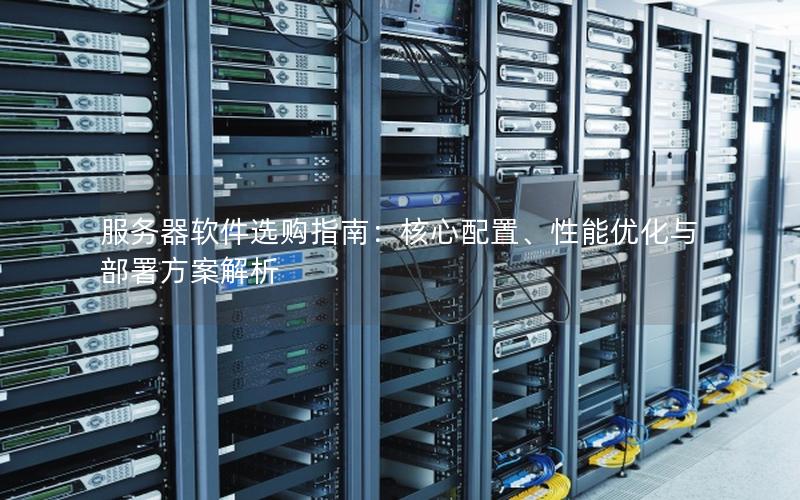 服务器软件选购指南：核心配置、性能优化与部署方案解析