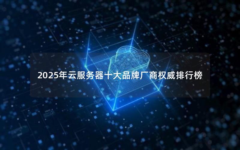 2025年云服务器十大品牌厂商权威排行榜