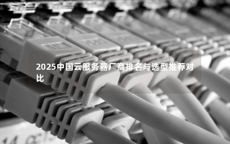 2025中国云服务器厂商排名与选型推荐对比