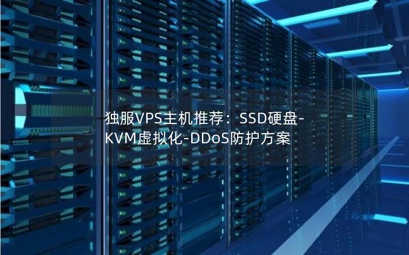 独服VPS主机推荐：SSD硬盘-KVM虚拟化-DDoS防护方案