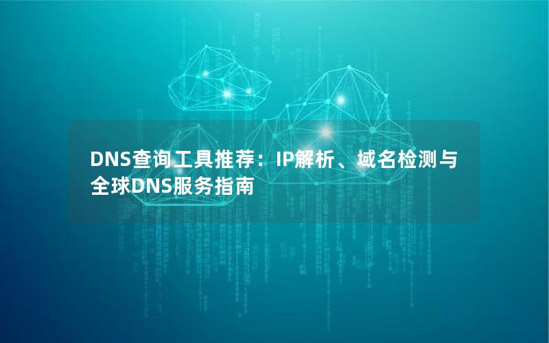 DNS查询工具推荐：IP解析、域名检测与全球DNS服务指南