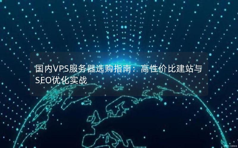 国内VPS服务器选购指南：高性价比建站与SEO优化实战