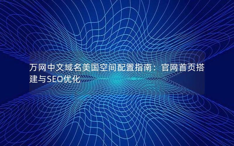 万网中文域名美国空间配置指南：官网首页搭建与SEO优化