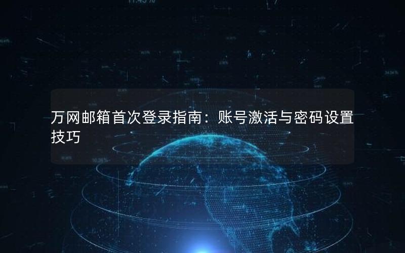 万网邮箱首次登录指南：账号激活与密码设置技巧