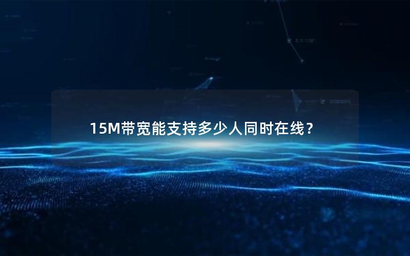 15M带宽能支持多少人同时在线？