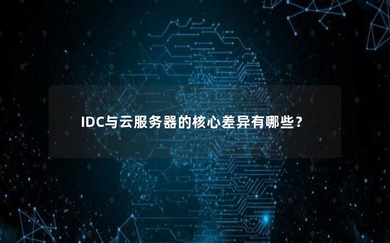 IDC与云服务器的核心差异有哪些？