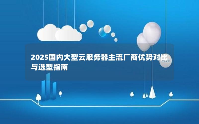 2025国内大型云服务器主流厂商优势对比与选型指南