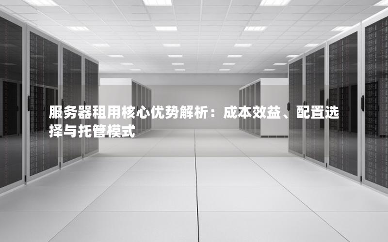 服务器租用核心优势解析：成本效益、配置选择与托管模式