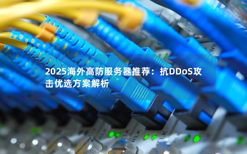 2025海外高防服务器推荐：抗DDoS攻击优选方案解析