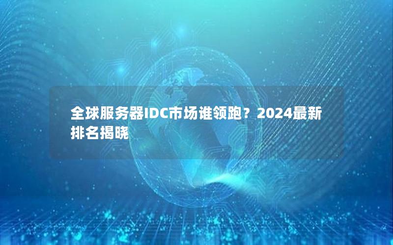 全球服务器IDC市场谁领跑？2024最新排名揭晓