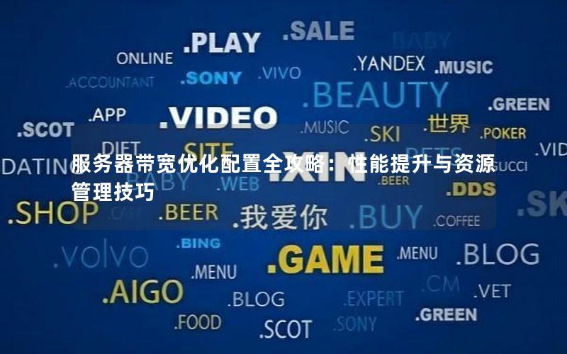 服务器带宽优化配置全攻略：性能提升与资源管理技巧