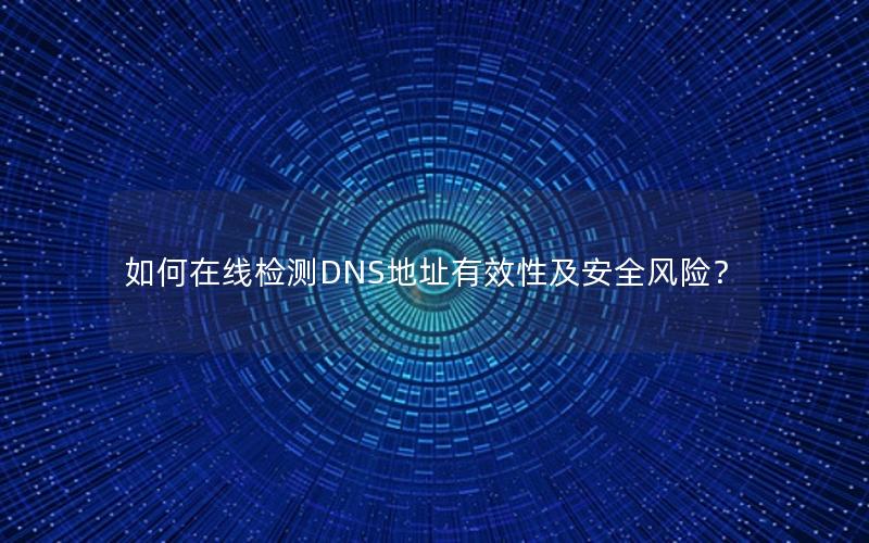 如何在线检测DNS地址有效性及安全风险？