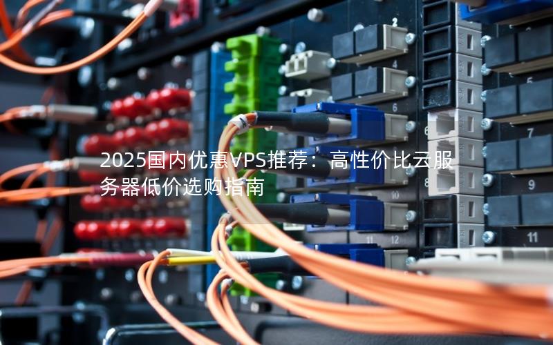 2025国内优惠VPS推荐：高性价比云服务器低价选购指南