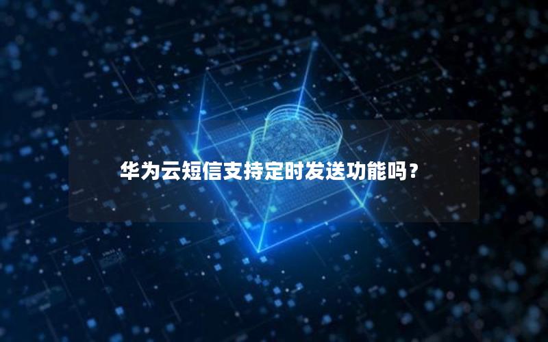 华为云短信支持定时发送功能吗？