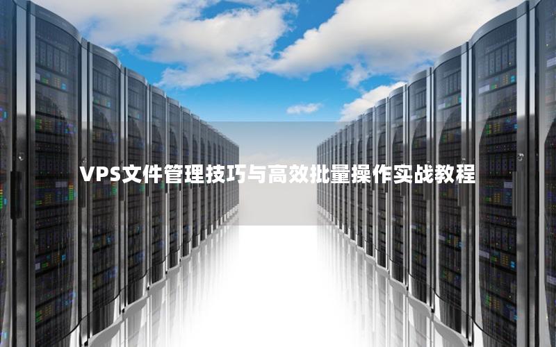 VPS文件管理技巧与高效批量操作实战教程