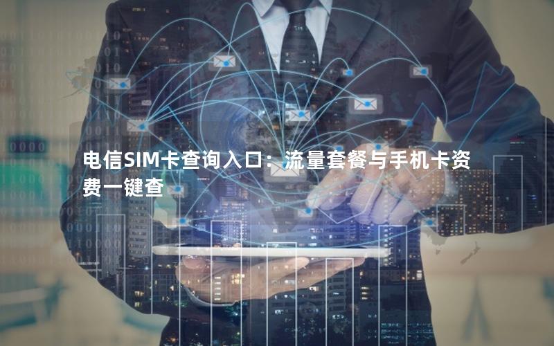 电信SIM卡查询入口：流量套餐与手机卡资费一键查